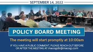 MACOG September 2022 Policy Board Meeting