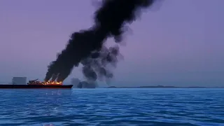 1 minute ago!  Ukrainian Y140 Blows Up Russia's Largest Cargo Ship in the Black Sea