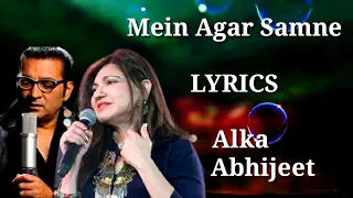 Main Agar Saamne | FULL LYRICS | Abhijeet | Alka Yagnik | RAAZ | Sameer | JBL BASS BLAST