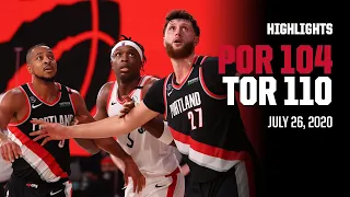 Trail Blazers 104, Raptors 110 | Scrimmage Highlights | July 26, 2020