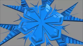 Frozen Growing Snowflake