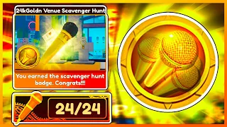 🎤 [ИВЕНТ] ВСЕ 24 ЗОЛОТЫХ МИКРОФОНА, 24kGoldn Venue Scavenger Hunt | РОБЛОКС | #ROBLOX