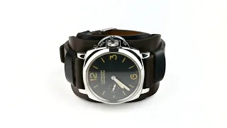 AtelierPall retro watch cuff in dark brown (Panerai Luminor Due Automatic Pam674)