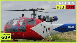 BEAUTIFUL GIANT TURBINE SA 319 ALOUETTE III WITH SMOKE | HELIDAYS ENGHIEN 2019