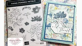 Shades of Blue With Hand Penned Petals from Stampin Up!