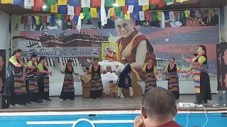 Khewang Samdhong Rinpoche  Birthday celebration at Mundgod  Dance By Mundgod Morning workout group