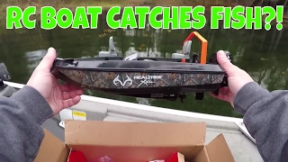 RC Boat Catches Fish!?! Fishing Challenge!