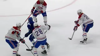 Point goes through FOUR Canadiens for stunning goal