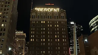 The Hilton President hotel in downtown Kansas City - King Jr Suite tour, December 2023 4K