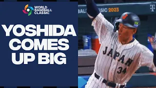 Masataka Yoshida comes up BIG for Team Japan with a 3-run homer in the 7th!