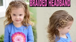 Braided headband flower tutorial - lace braid toddler hairstyle