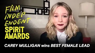 CAREY MULLIGAN wins Best Female Lead for PROMISING YOUNG WOMAN | 2021 Film Independent Spirit Awards