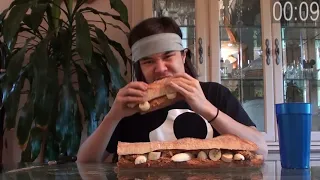 Giant Peanut Butter & Banana Sandwich Elvis Tribute - Matt Stonie