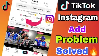 Tiktok instgram add problem solved 🔥| how to add Instagram on Tiktok
