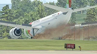 A330 Runway Overrun Emergency Landing - X-Plane 11