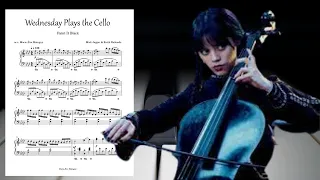 Wednesday Plays The Cello Piano Sheet Music & Tutorial | Paint It Black