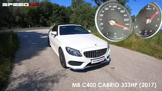 MERCEDES C400 CABRIO AMG | V6 BITURBO | ACCELERATION & TOP SPEED TEST | 1/4 MILE | DRAGY | 100-200 |