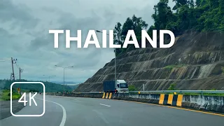 Thailand 4K - Sharp Curve on Wet Mountain Road - Ranong 🇹🇭