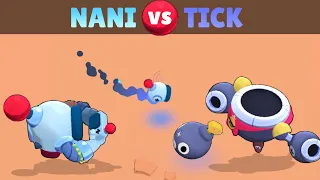 NANI vs TICK | 21 Tests | Best ROBOT Brawler in Brawl Stars!