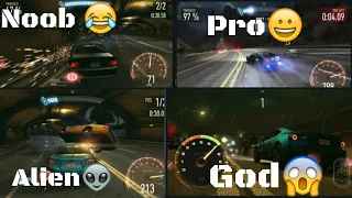 Need For Speed No Limit Noob😂vs Pro😜vs Alien👽vs God😱 players gameplay#incredible graphics
