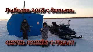 рыбалка 2018 с детьми.  ОКУНЬ СОШЁЛ С УМА!!!