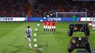 FIFA 19 ALL FREE KICKS TUTORIAL | TRIVELA, KNUCKLEBALL,POWER, RABONA !