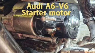 Audi A6 V6- 3.2 FSI Starter  motor replacement