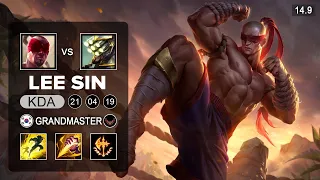 Lee Sin vs Master Yi Jungle - KR Grandmaster - Patch 14.9 Season 14