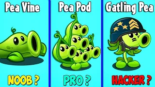 PvZ 2 All Plants Max Level use 1 POWER UP Vs Team Pharaoh Zombies - Who is best plant?