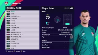 PES 2021 Fluminense faces and ratings |Marcos Paulo, Silveira| Caras reais do Fluminense no PES 2021