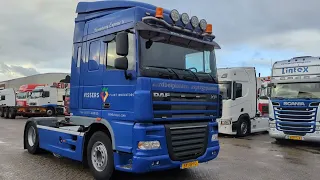 T1358 DAF FT XF105.460 4x2 Spacecab Euro5 - Automatic - Standairco - Side Skirts - SpareWheel - Nato