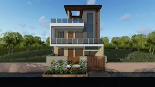 30x60 House Design 3D | 1800 Sqft | 200 Gaj | Modern Design | 9x18 Meters