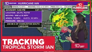 5 p.m. Thursday | Ian strengthens to hurricane status again; headed toward Carolinas