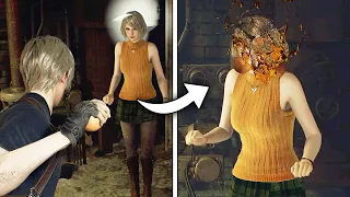 What happens if you throw Eggs at Ashley & Merchant in RESIDENT EVIL 4 REMAKE?