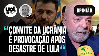 Josias: Convite da Ucrânia é provocação após desastre diplomático de Lula privilegiar lado russo