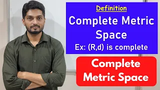 Complete Metric Space Definition and Example | L34 | TYBSc Maths | Completeness @ranjankhatu