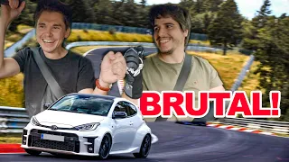 RIDE OF HIS LIFE, BETTER THAN A FERRARI 488 ❤️! - GR Yaris owner flat out around the Nürburgring