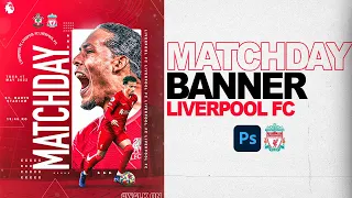 How I made this slick MATCHDAY DESIGN! Photoshop | Time-lapse