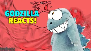 Godzilla Reacts to Godzilla lives in a radioactive city under the sea || Spongebob parody (Animatic)