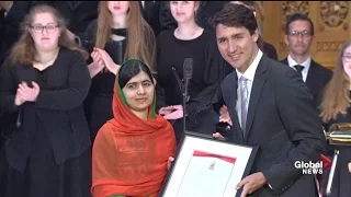 Malala Yousafzai receives honorary Canadian citizenship