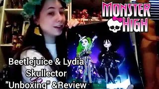 Beetlejuice & Lydia Monster High Skullector Dolls "Unboxing" & Review