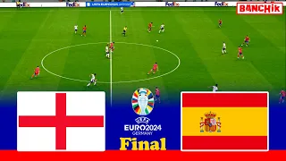 ENGLAND vs SPAIN | UEFA EURO 2024 FINAL | Full Match All Goals | PES Gameplay PC