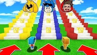 NO ELIJAS LA ESCALERA DE LUCKY BLOCKS INCORRECTA 😱 EN MINECRAFT