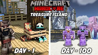 We Survived 100 Days in * TREASURE ISLAND * in Minecraft Hardcore |  @WishCraft  & DeadZilla