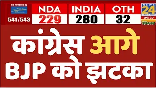 कांग्रेस 80 सीटों पर आगे | Election Results 2024| Lok Sabha Election Results 2024 LIVE I News24 LIVE