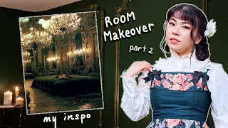 Making Chateau Walls in my Dark Academia Room | Sewing Studio Makeover Part 2 | Winter feels