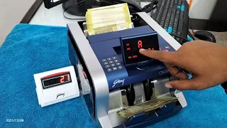 Godrej Crusader Lite Cash Counting Machine With Fake Note Detector Complete Demonstration