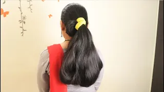 DIY Quick Long to Short Ponytail |How to Everyday Folded Ponytail | Folded Ponytail-Summer Hairstyle