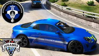 COURSE POURSUITE AVEC L'ALPINE DE LA GENDARMERIE [GTA 5 LSPDFR]