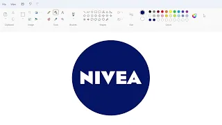 How to draw the Nivea logo using MS Paint | How to draw on your computer